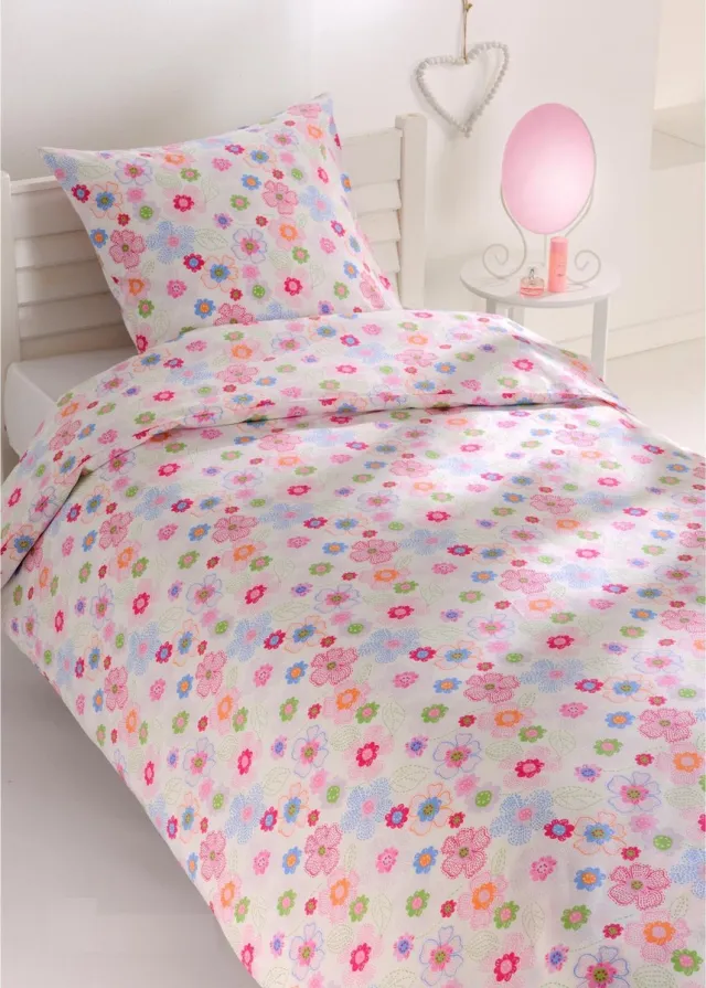 Lekker Snoozen Flowers Multi - dekbedovertrek - katoen Wit