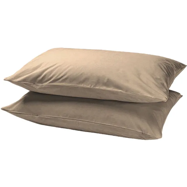 Slaaptextiel Lino Kussenslopen Taupe (set van 2)