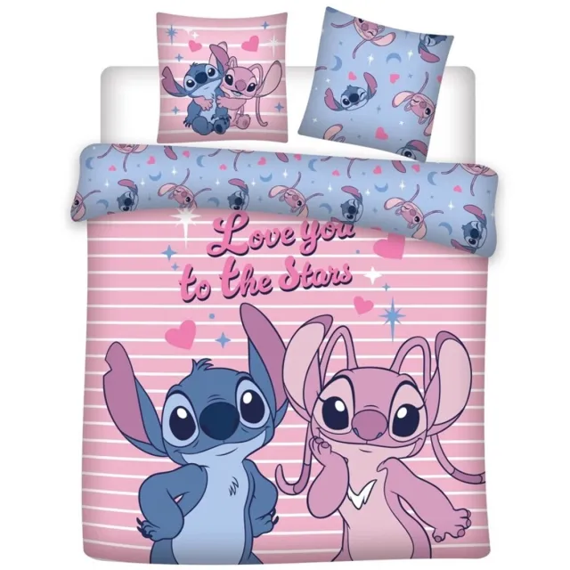 Lilo & Stitch Disney Lilo & Stitch Dekbedovertrek Stars - (2) - Polycotton Roze