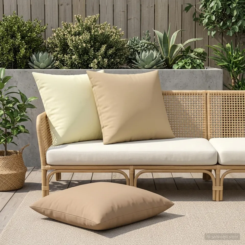 vidaXL Kussensloop 6 st HEERLEN Beige 65 x 65 cm Polyester, foto 2