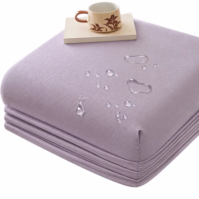 SWGOTA Waterdichte hoeslakenset , lilapaars, geborstelde stof, 1 hoeslaken en 1 kussensloop, voor matrassen tot 30 cm hoog