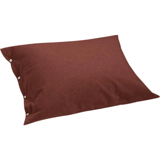 Yumeko kussensloop flanel fluweel rood 60x70 - Biologisch & ecologisch - 1 stuk Red Velvet
