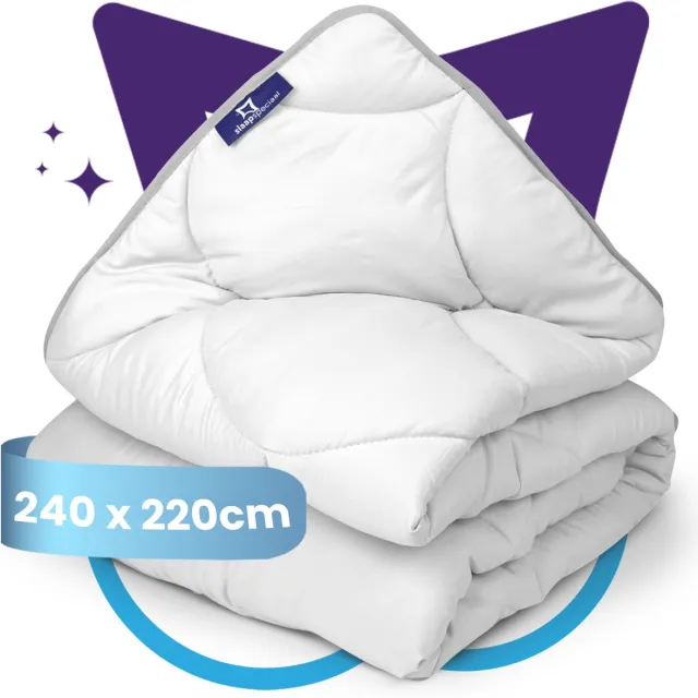 Slaapspeciaal Cloudtouch Dekbed - All Year Dekbed - Lits-Jumeaux Dekbed - Antiallergische Dekbed 240x220 cm - Ultra soft imitatie dons - Extra Zacht - Dikke Dekbed Wit