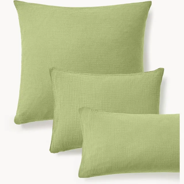 Westwing Collection Mousseline kussenhoes Odile Groen