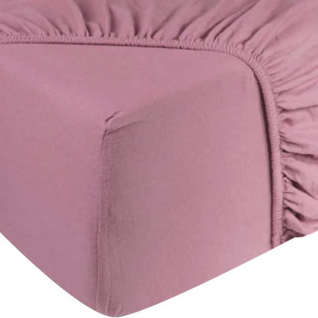 DoubleDry Jersey Stretch Hoeslaken - 100% Katoen - Tweepersoons 160x200 cm - 25cm Matrasdikte - Rondom Elastiek - Roze