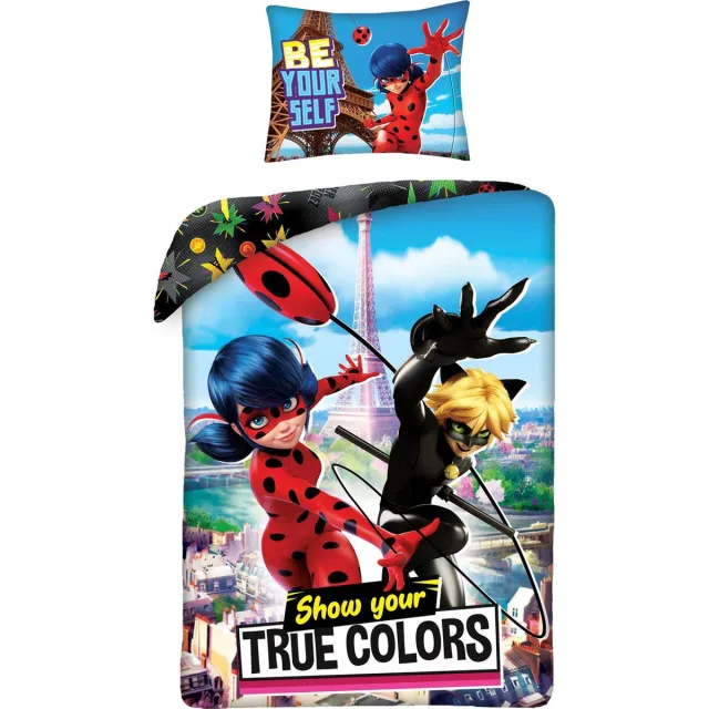 Miraculous Dekbedovertrek True Colors 140 x 200 cm Multicolor