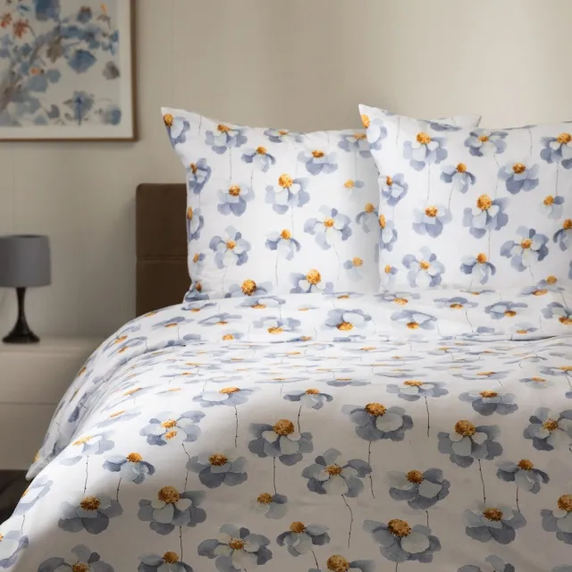 Homla Beddengoed - REITA - Bloemenprint Microvezel - 1x wit