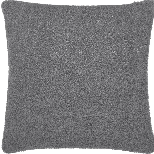 QUVIO Sierkussenhoes teddy - 45x45cm - Donker grijs Donkergrijs