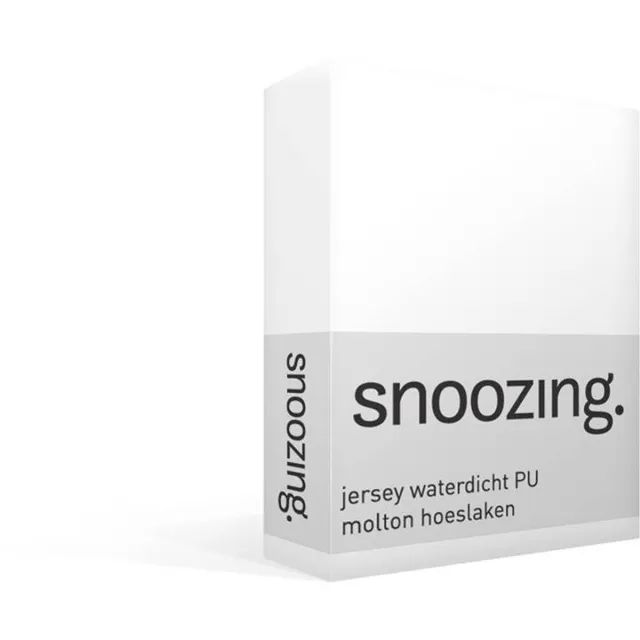 Snoozing Jersey - Waterdicht PU - Hoeslaken - Eenpersoons - 80x200 cm - Wit