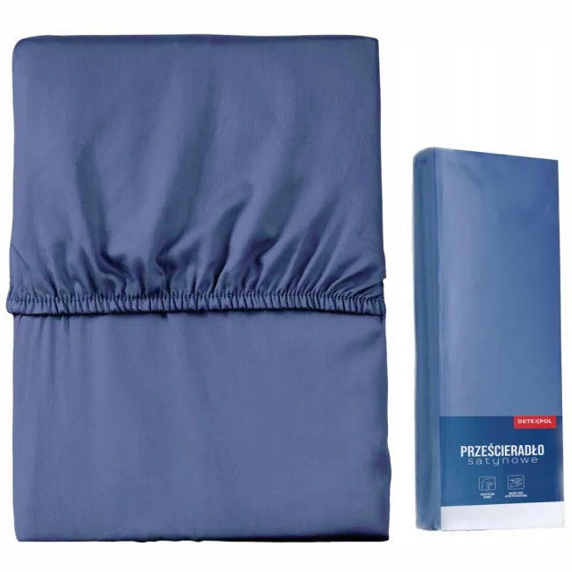 Detexpol Hoeslaken Micro-satijn Blauw