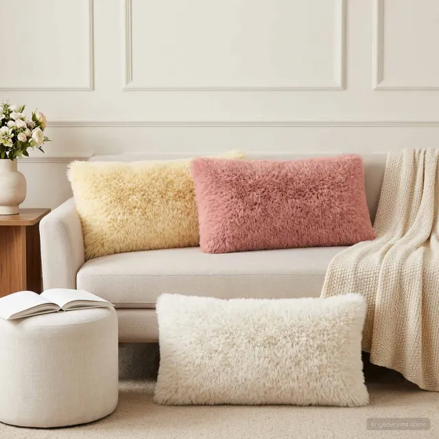 vidaXL Kussensloop 2 st HEERLEN Roze 40 x 80 cm PV Fleece