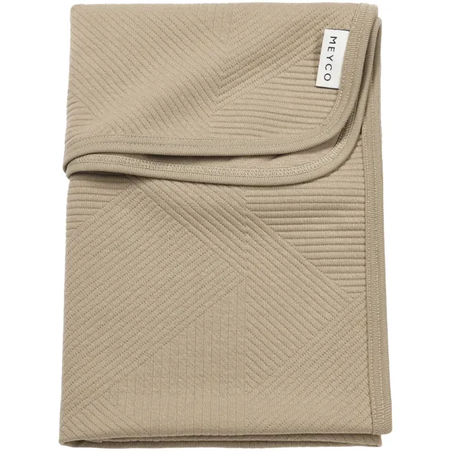 Meyco ledikant deken Jacquard taupe