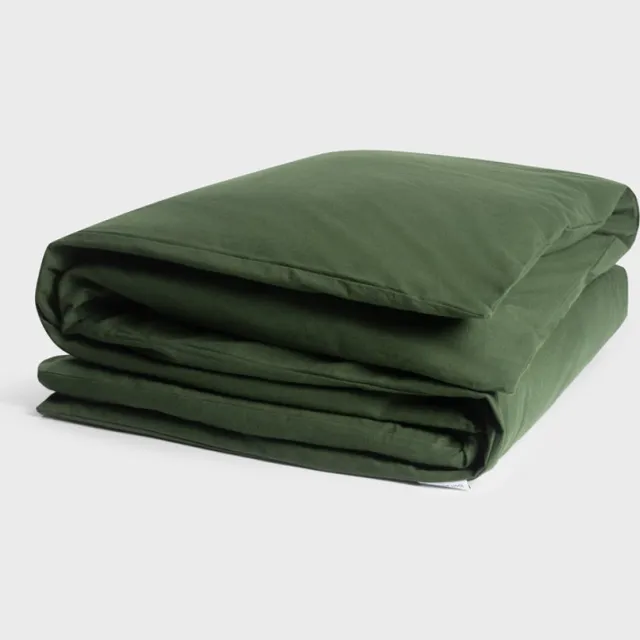 Yumeko dekbedovertrek flanel mosgroen 200x200 (zonder slopen) - Biologisch & ecologisch Moss Green