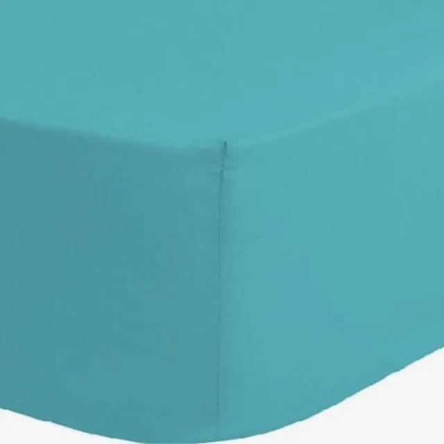 Home bedding Premium- Jersey hoeslaken stretch- Eenpersoons - Hoeslaken -100x200+30cm-Hoekhoogte - 100% katoen -‎Turquoise