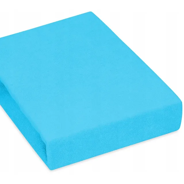 Designpremium Turquoise Terry Hoeslaken met Elastiek - 160x200 cm