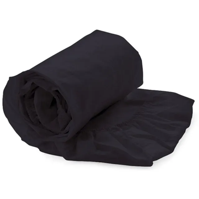 Select Sleeping Hoeslaken Satijn Katoen - 80x200 cm - Zwart