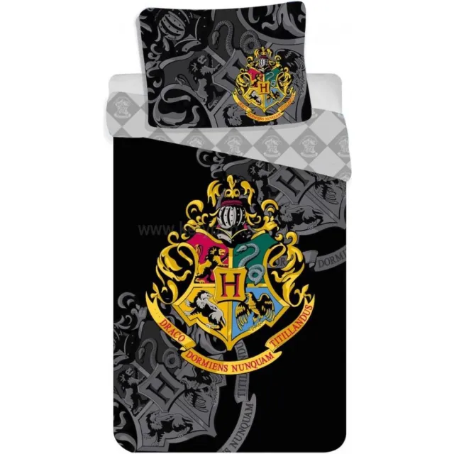 Harry Potter Crest Dekbedovertrek - Eenpersoons - 140 x 200 cm - Katoen Multi