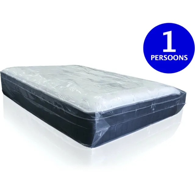Verhuisservice+ Stevige 1-persoons Matrashoes | 114x225cm | Extra Sterke Matras Hoes | Beschermhoes Tijdens Verhuizen en Opslag | Waterproof | 80my Wit