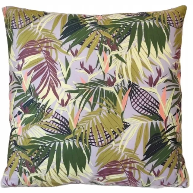 Granda Decoratieve Kussenhoes 40x40cm - Fluweel met Kleurrijke Palmen & Jungle Print Multicolor