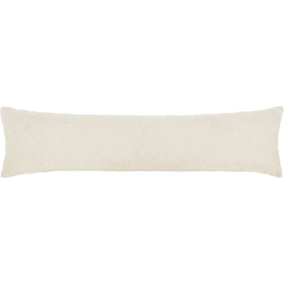 vidaXL Kussensloop 2 st HEERLEN Crèmekleurig 40 x 145 cm Bouclé