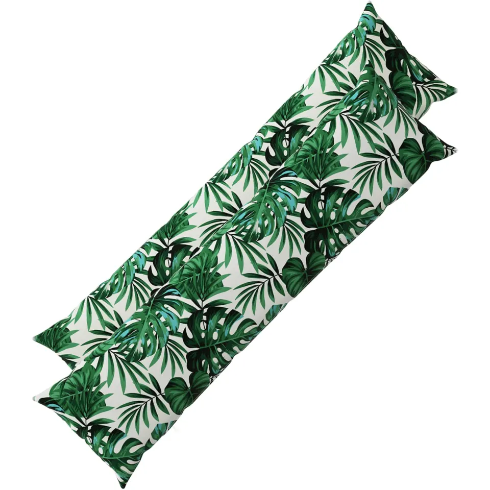 vidaXL Kussensloop 2 st HEERLEN Bladpatroon 40 x 145 cm Polyester groen, foto 3