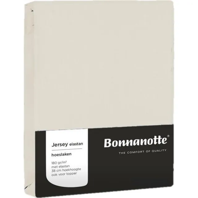 Bonnanotte (topper) Hoeslaken Jersey Elastan Offwhite 90/100x200/220