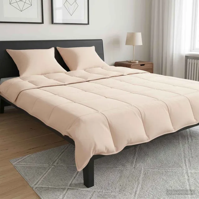 vidaXL Dekbedset 3 st 200 x 240 cm Alle seizoenen 250 g/m² dekbed Beige