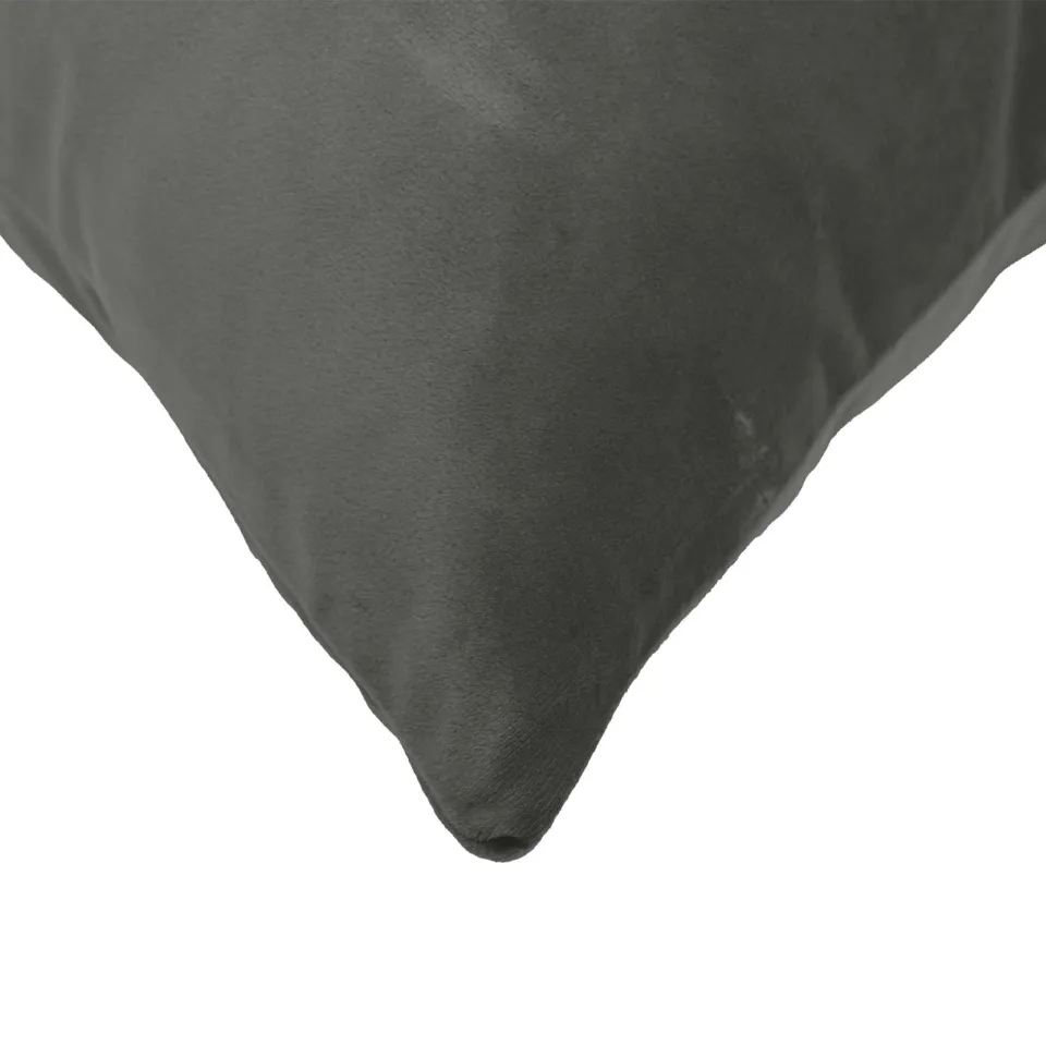 vidaXL Kussensloop 12 st HEERLEN Donkergrijs 40 x 40 cm fluweel, foto 4