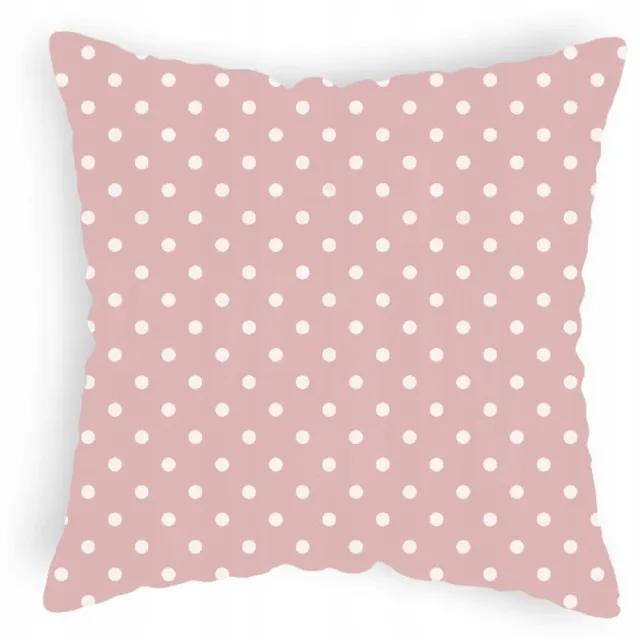 Designpremium Roze Katoenen Kussensloop met Stippen 40x40 cm