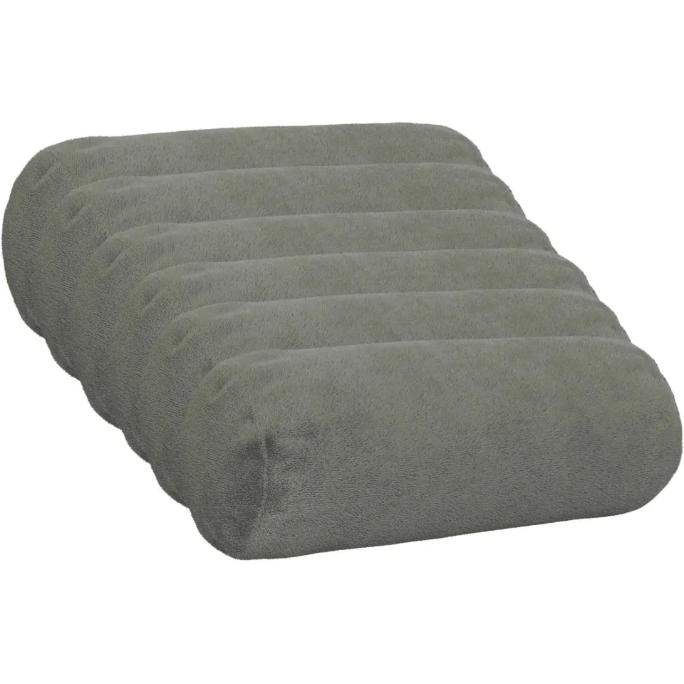 vidaXL Kussensloop 6 st HEERLEN Donkergrijs Dia. 15 x 40 cm Flanel, foto 3