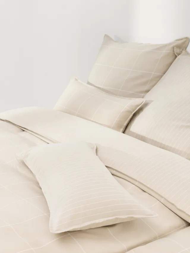 Westwing Collection Flanellen dekbedovertrek Noelle Beige