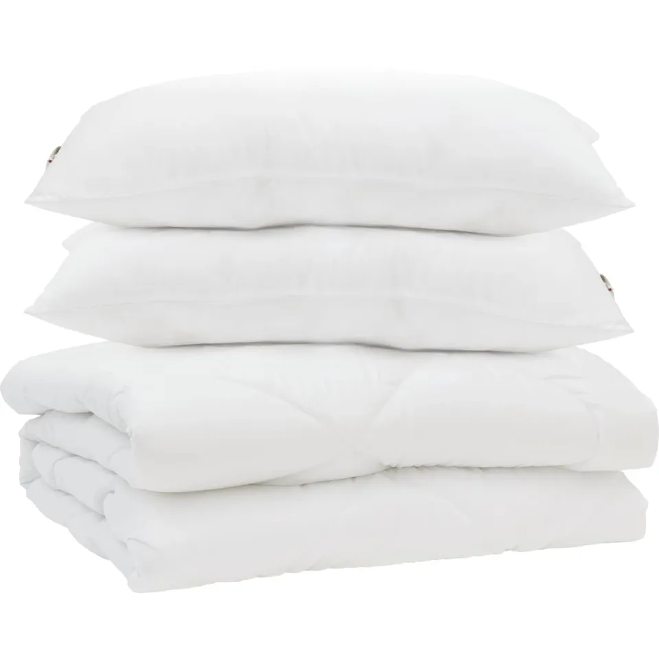 vidaXL Dekbed met kussen 3 st Wit Microfibre, foto 3