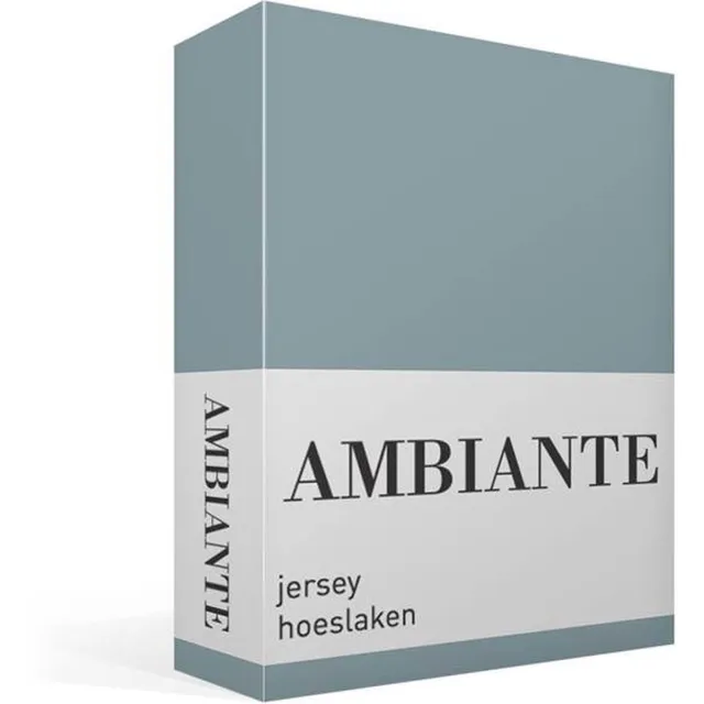 Ambiante jersey hoeslaken - Lits-jumeaux - Blue