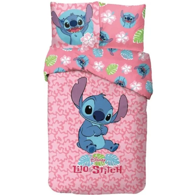 Disney Lilo & Stitch Disney - Lilo & Stitch - Dekbedovertrek - 140 x 200 cm. - 100% Katoen – Eenpersoons - Roze