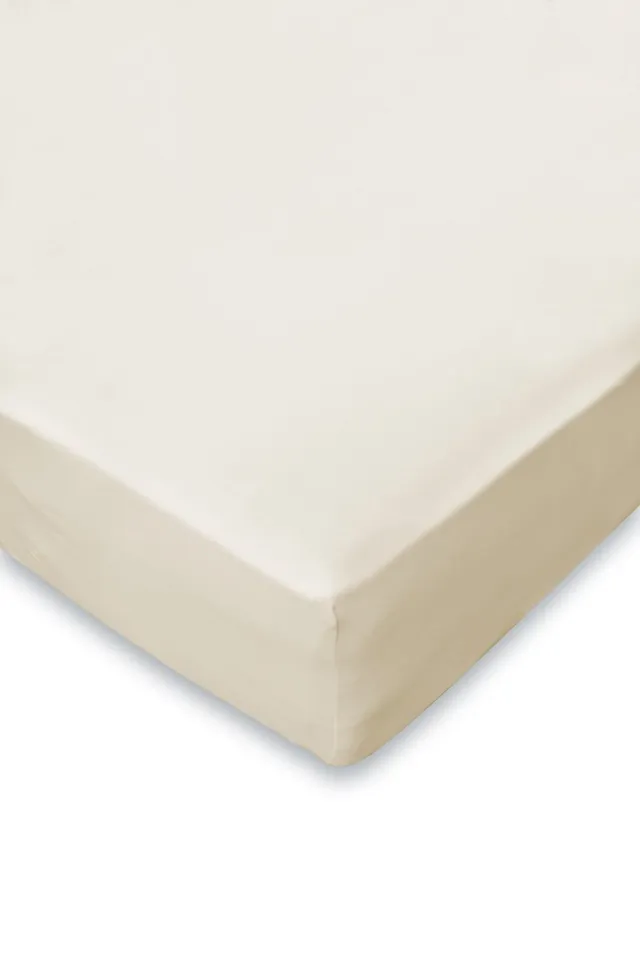 Eleganzzz Jersey Hoeslaken Ecru 140x200 - 120/130/140x200cm - 35cm Hoekhoogte - Matras tot 30cm - 100% Katoen - Stretch