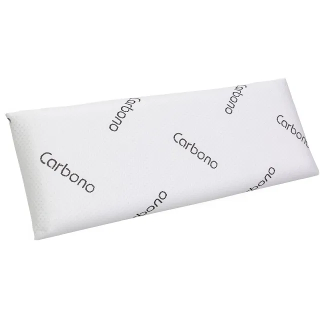 Moonia Carbon - Traagschuim hoofdkussen 135 cm - Medium-stevig - Geperforeerd - Anti-allergisch Zwart