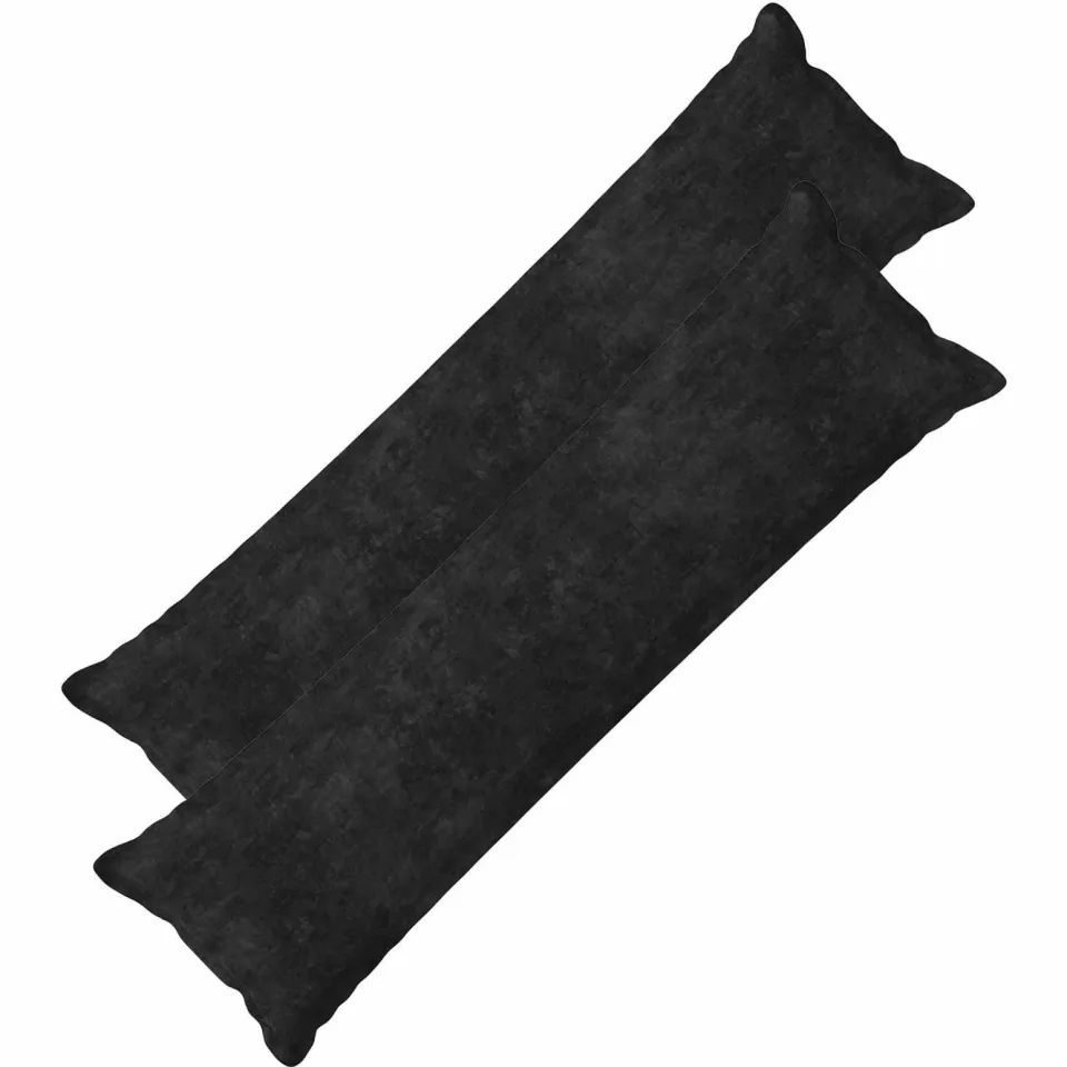 vidaXL Kussensloop 2 st HOUTEN Antraciet 40 x 145 cm Chenille Stof Anthraciet