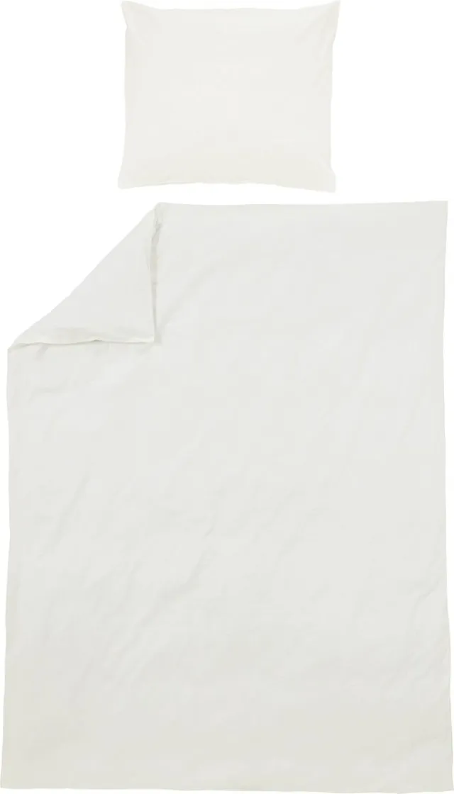 Meyco Home Uni dekbedovertrek eenpersoons - offwhite - 140x200/220cm