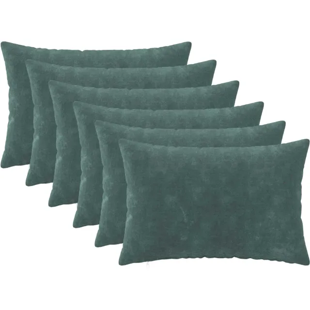 vidaXL Kussensloop 6 st HEERLEN Zee blauw 50 x 75 cm Microfiber Fleece