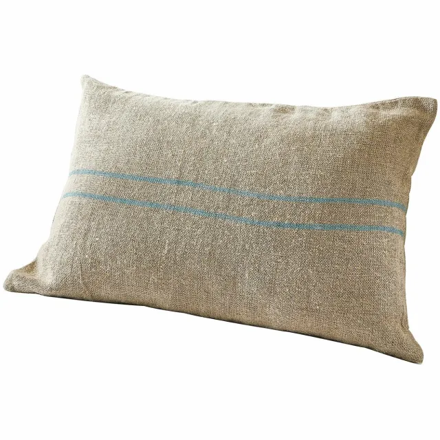 Loberon Kussenhoes Arrentès beige/blauw