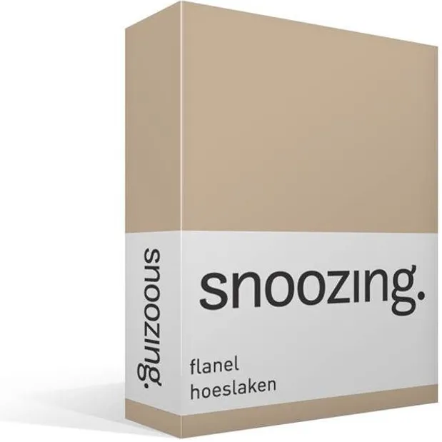 Snoozing Flanel - Hoeslaken - Tweepersoons - 120x200 cm - Camel