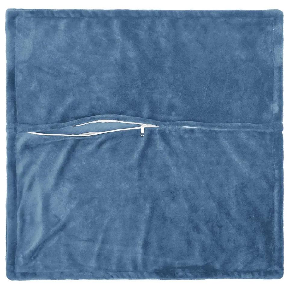 vidaXL Kussensloop 2 st HOUTEN Lichtblauw 40 x 40 cm Flanel blauw, foto 4