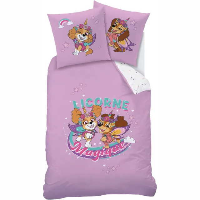 PAW Patrol Dekbedovertrek Magique - 140 x 200 + 63 x 63 cm - Katoen Paars