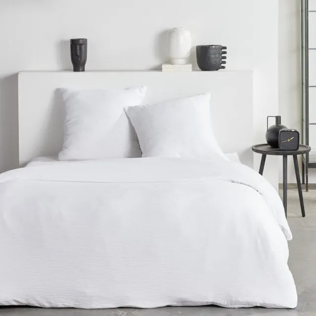 Today Beddengoed - VANDAAG - Essentieel - 2 personen - 220 x 240 cm - Wit crêpe-effect