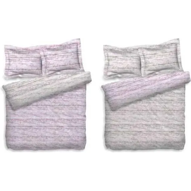 Heckett & Lane Sering Dekbedovertrek - Roze/Grijs