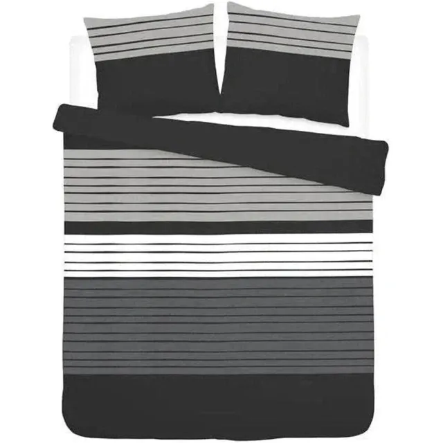 Sleepnight Dekbedovertrek Flanel Davina - 270 x 200/220 cm + 2 kussenslopen - [Antraciet]