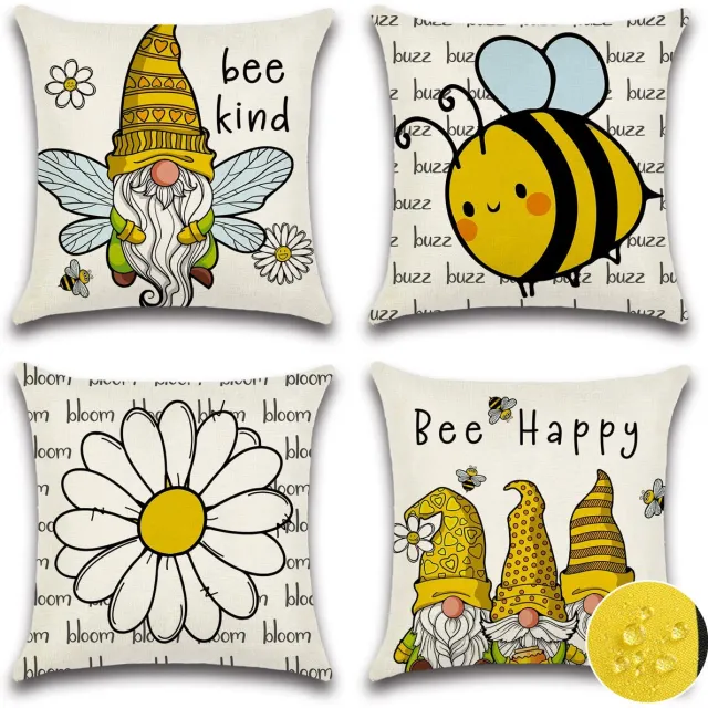 Ibenzoa Ademende Kussenslopen Set – 45x45cm, Vierdelig voor Buiten en Binnen bijen
