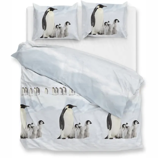 Zohome Pingu Dekbedovertrek - Flanel - Wit