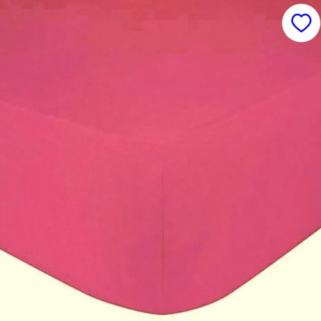 Home bedding Bed Care Jersey Stretch Hoeslaken - 200x200/220 - 100% Katoen - 40CM Hoekhoogte - Donker RozeDonker Roze