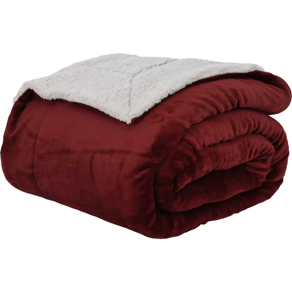 vidaXL plaid Bordeaux Rood 270 x 240 cm 3,17 kg Fleece